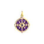 Thomas Sabo Yellow Gold Violet & Colorful Stones Μενταγιόν