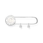 Thomas Sabo Silver Brooch with White Stones Safety Pin