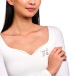 Thomas Sabo Silver Brooch with White Stones Safety Pin - Image 2