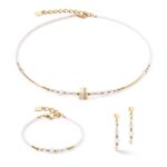 Coeur De Lion Σκουλαρίκια Square Stripes gold-white - Image 2