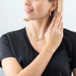 Coeur De Lion Σκουλαρίκια Square Stripes gold-white - Image 3