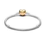 Pandora Moments Heart Clasp Snake Chain Βραχιόλι - Image 2