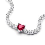 Pandora Timeless Red Sparkling Heart Tennis Βραχιόλι - Image 2