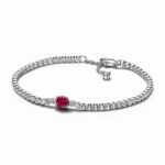 Pandora Timeless Red Sparkling Round Pavé Tennis Βραχιόλι
