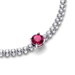 Pandora Timeless Red Sparkling Round Pavé Tennis Βραχιόλι - Image 2