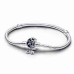 Pandora Moments Sparkling Moon Clasp Snake Chain Βραχιόλι