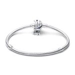 Pandora Moments Sparkling Moon Clasp Snake Chain Βραχιόλι - Image 2