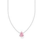 Thomas Sabo Pink Drop-Shaped Zirconia Pendant Silver Κολιέ