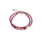 Βραχιόλι Joyful Colours Update ασημί-κόκκινο