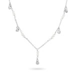 Ασημένιο Κολιέ με Μαργαριτάρια και Μενταγιόν Ζιργκόν