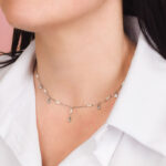 Ασημένιο Κολιέ με Μαργαριτάρια και Μενταγιόν Ζιργκόν - Image 2